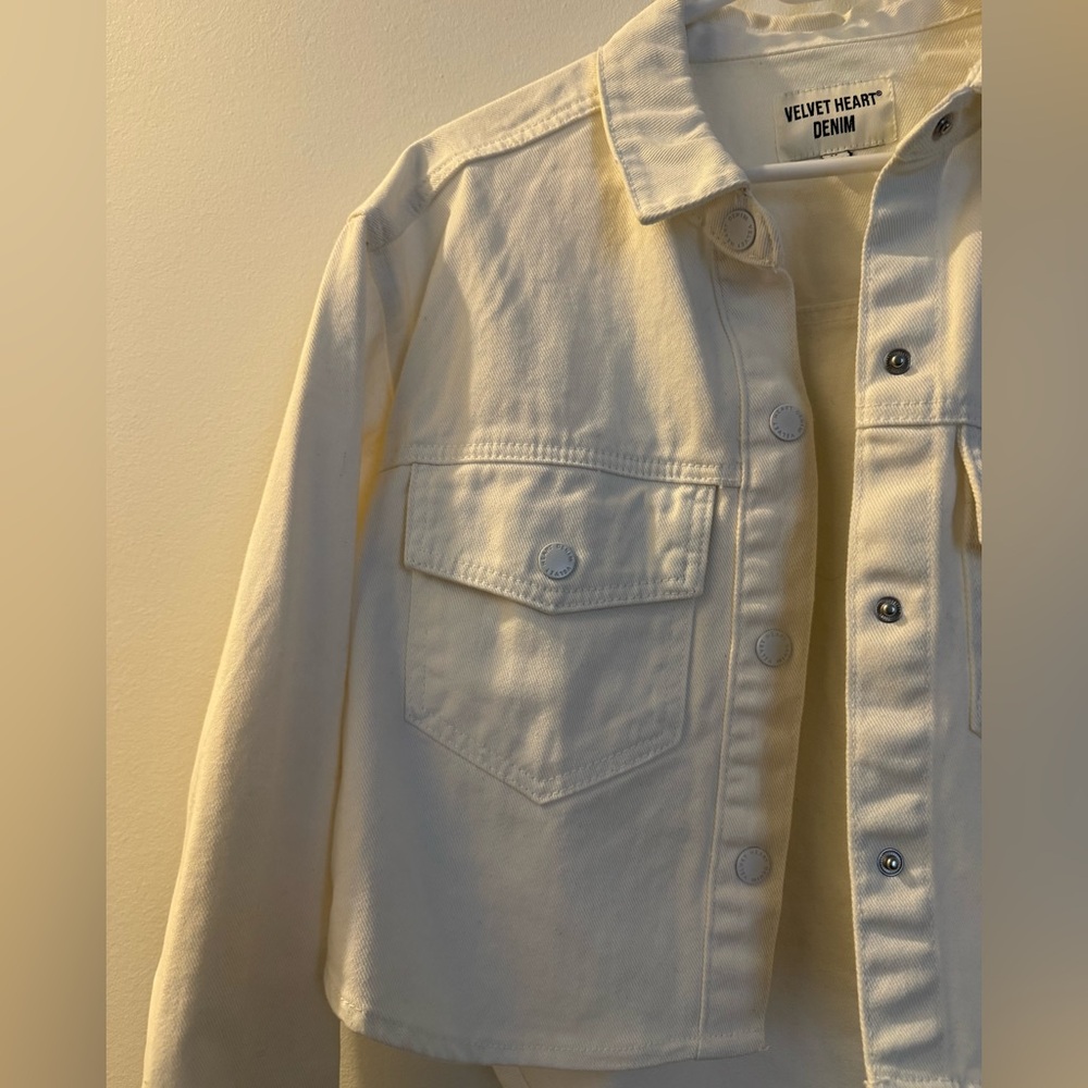 Cream Denim Jacket